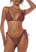 ZAFUL Triangle Floral String Bikini Set - Flattering Tie Design