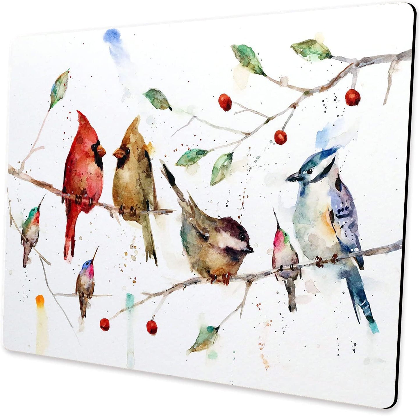Customized Bird Watercolor Mouse Pad, Non-Slip Gaming Pad