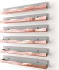 Wall-Mounted Nail Polish Organizer Rack - 15in Rose Gold Mirror Finish