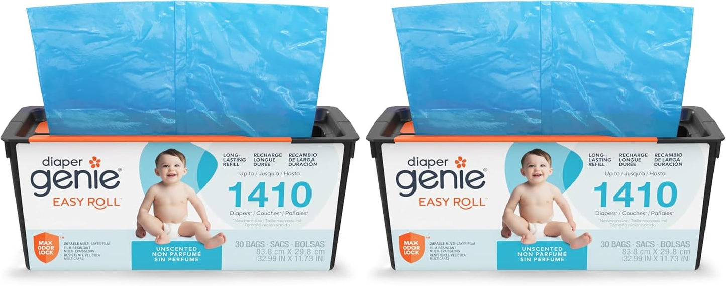 Diaper Genie Easy Roll Refill for Odor Control and Convenience