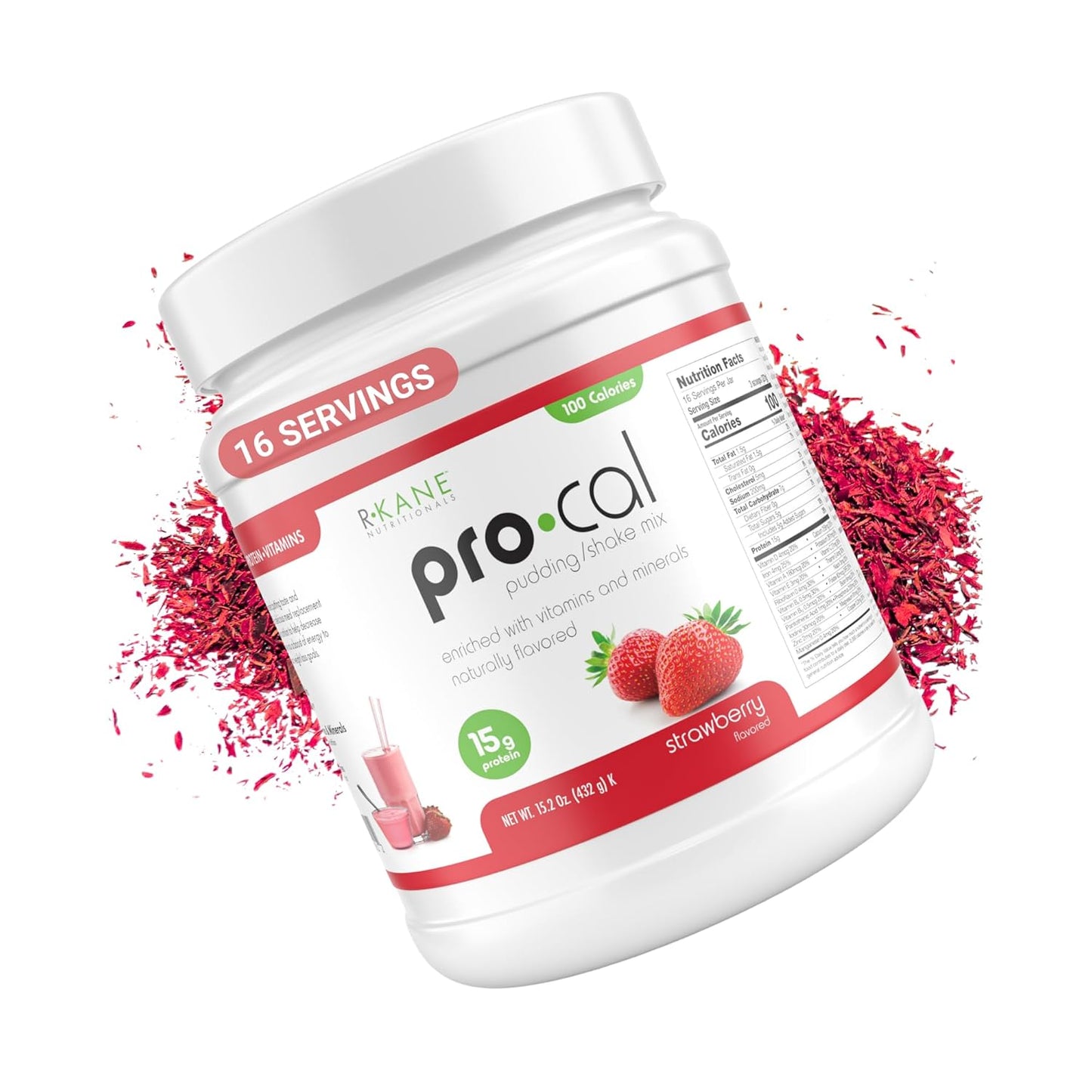 Pro-Cal Strawberry Meal Replacement Powder - High Protein Shake