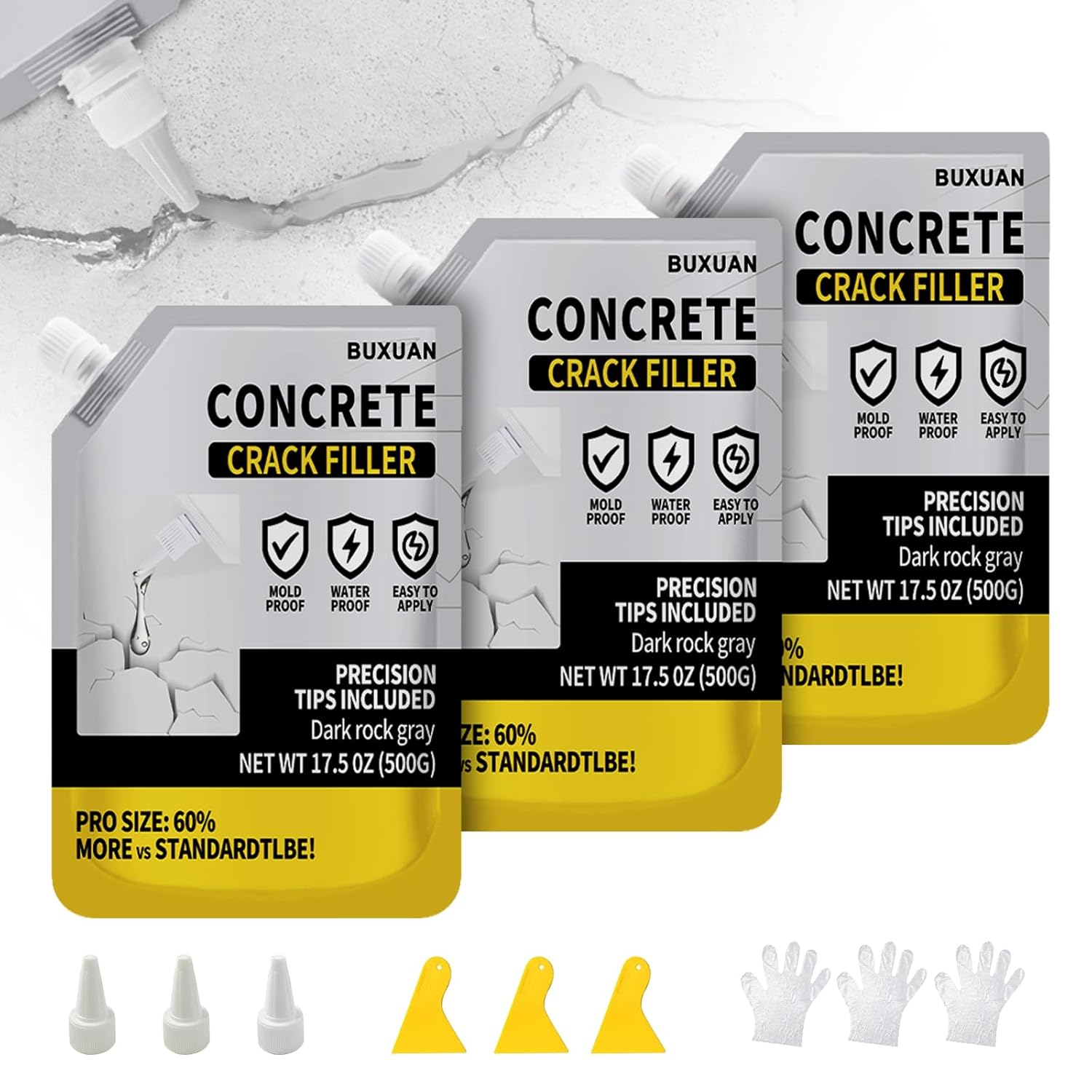 Concrete Crack Filler for All-Season Waterproof Repairs