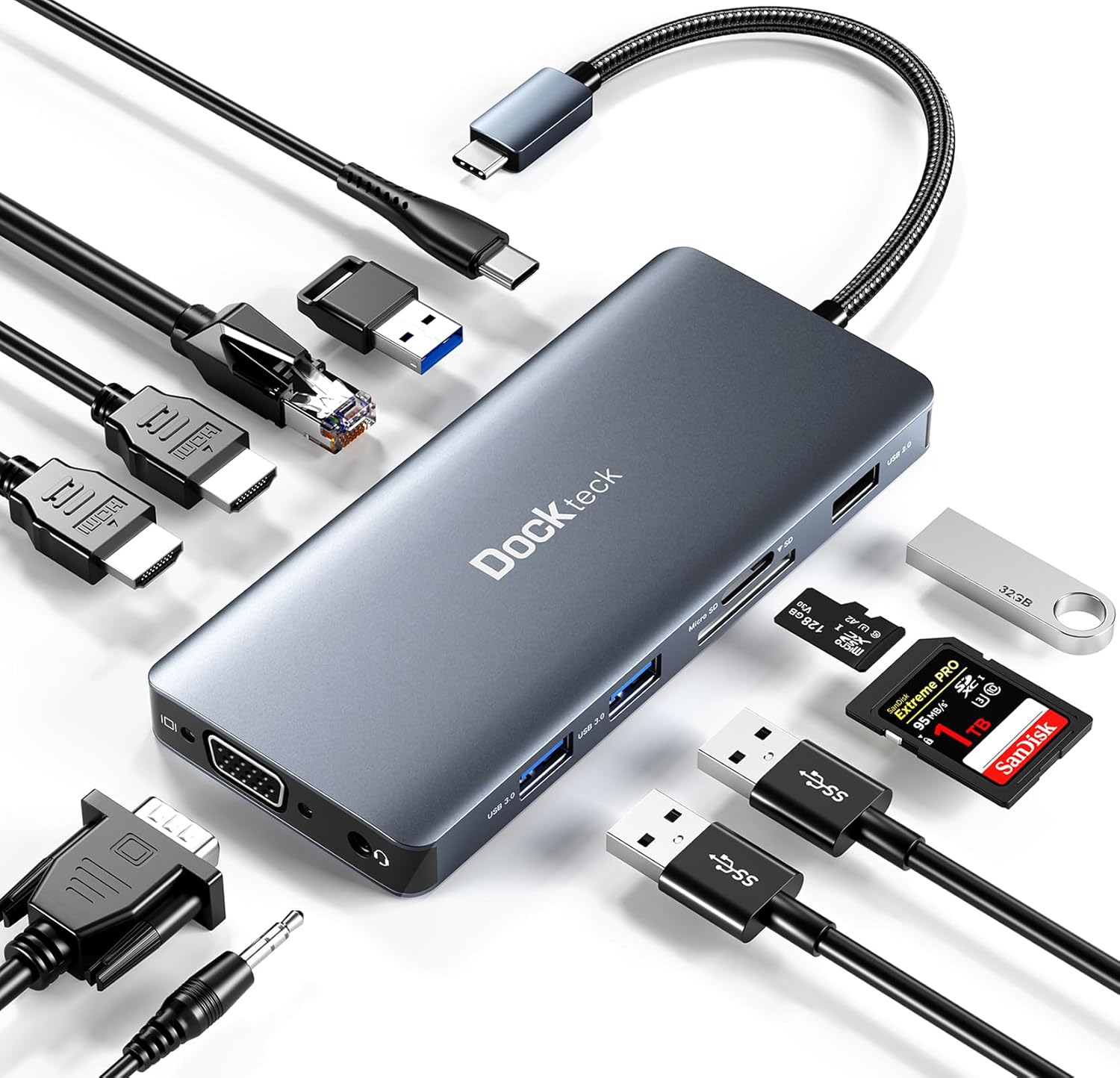 USB C Docking Station with 12 Ports for Ultimate Connectivity