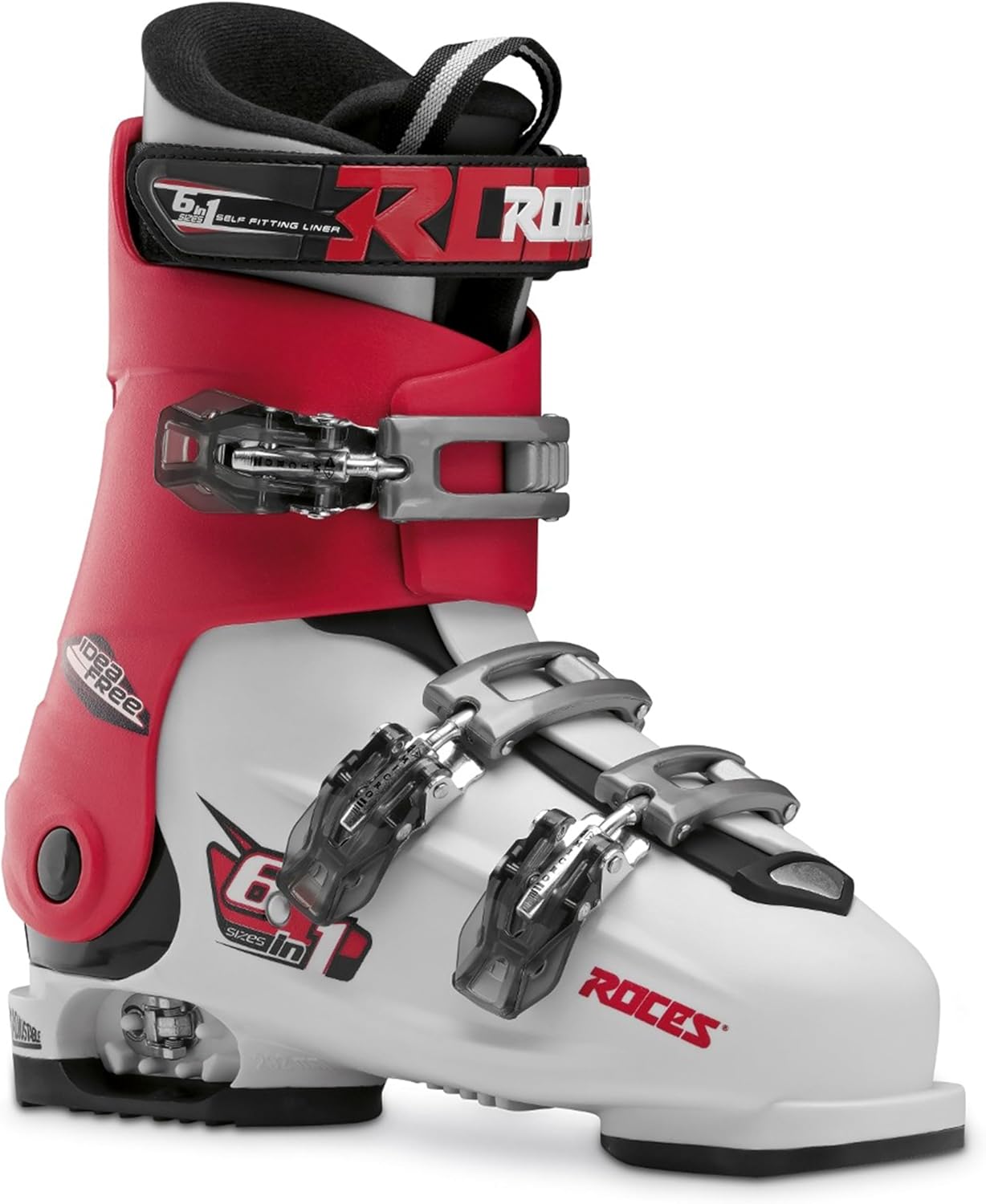 Roces IDEA UP Adjustable Ski Boots for Kids with Single Buckle