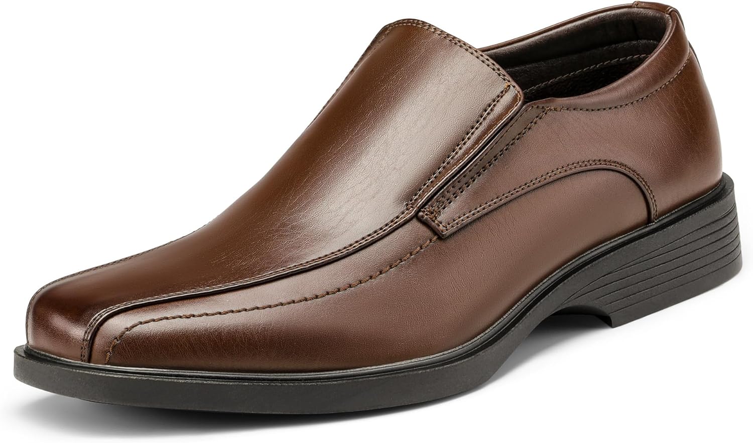 Bruno Marc Men's Square Toe Dress Loafers for Stylish Comfort