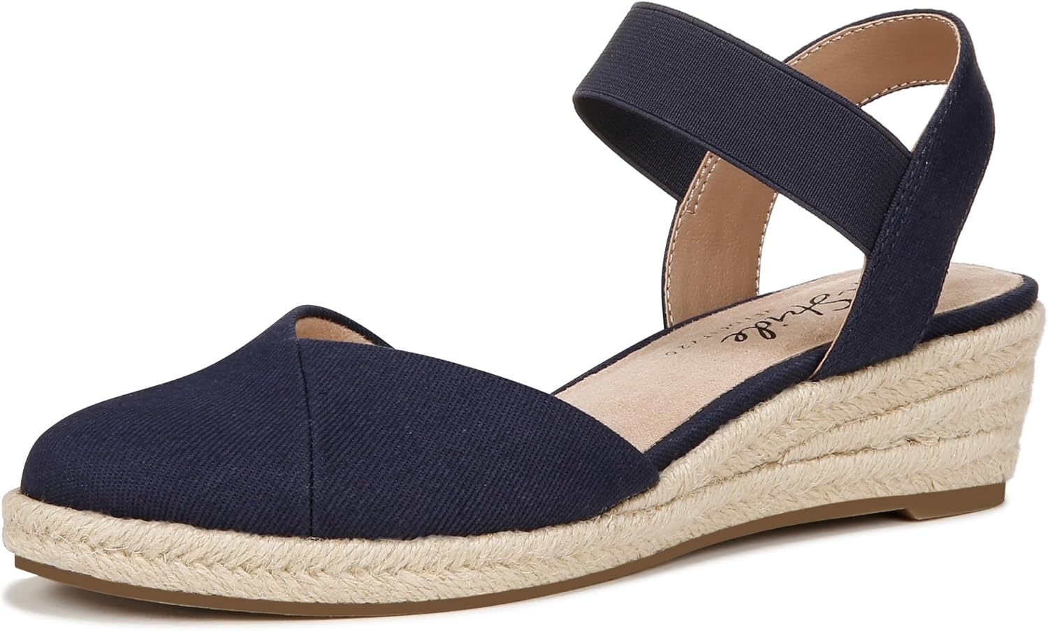 LifeStride Women's Kimmie Wedge Espadrilles Sandal for Comfort