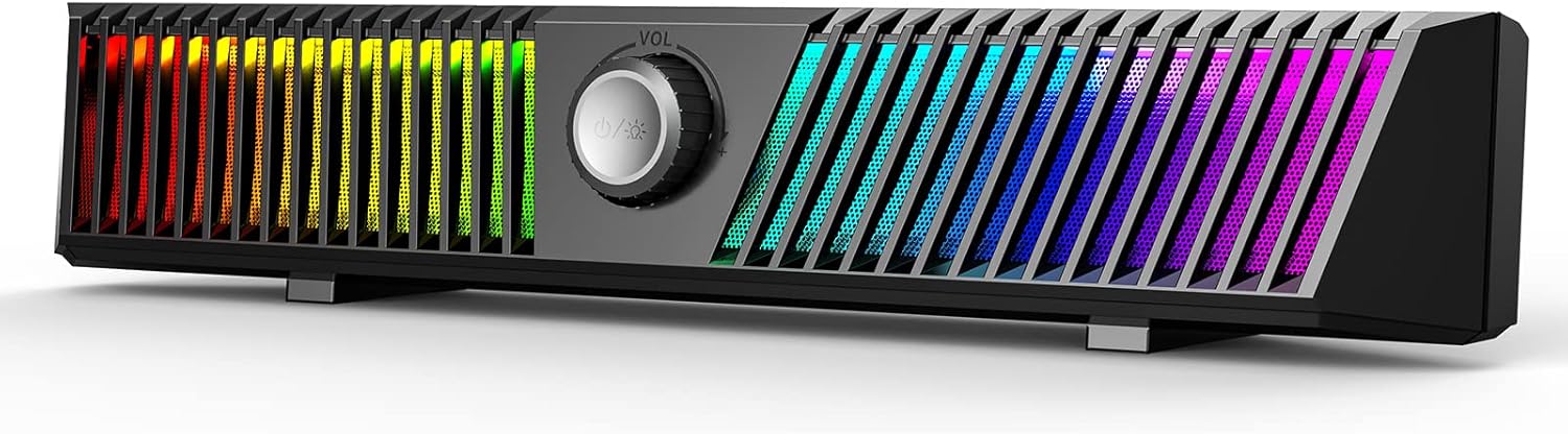 Immersive Gaming Soundbar with Microphone