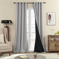 100% Blackout 330 GSM Curtains 52 x 90 (2 Panels) - Full Shade Thermal