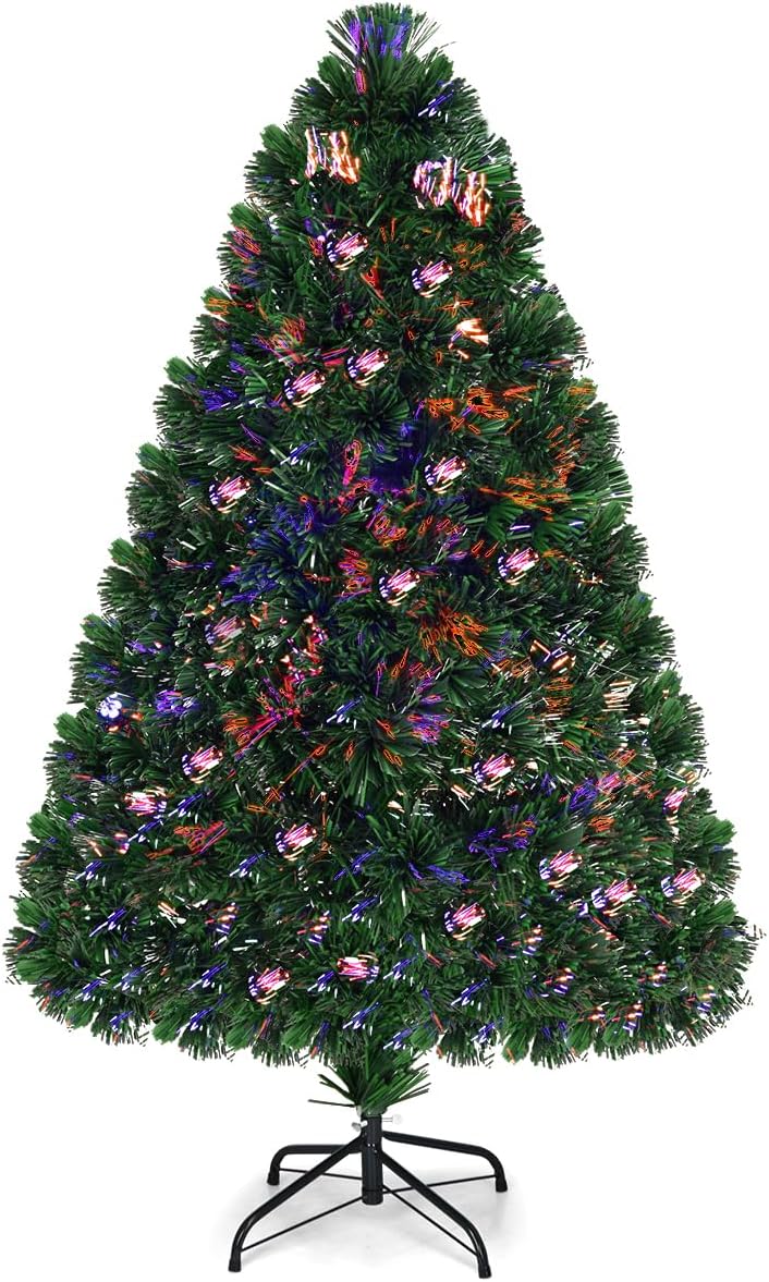 Goplus 4ft Pre-Lit Fiber Optic Christmas Tree Review
