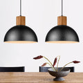 ELYONA Hammered Pendant Lights 2 Pack, 12 in Industrial Dome - Solid