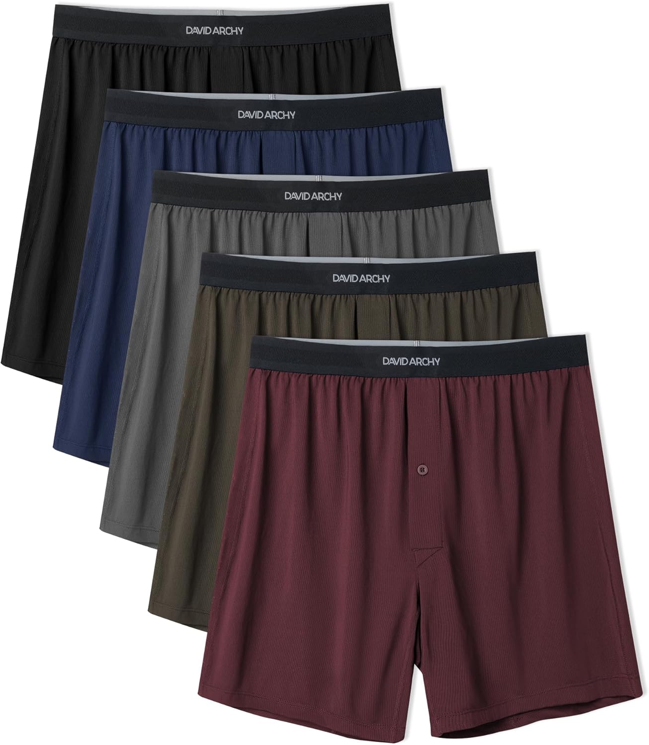 DAVID ARCHY Mens Boxer Shorts Quick Dry Breathable Boxers
