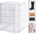 3X-Large 4 Tiers Acrylic Display Case with 3 Division Boards - Clear