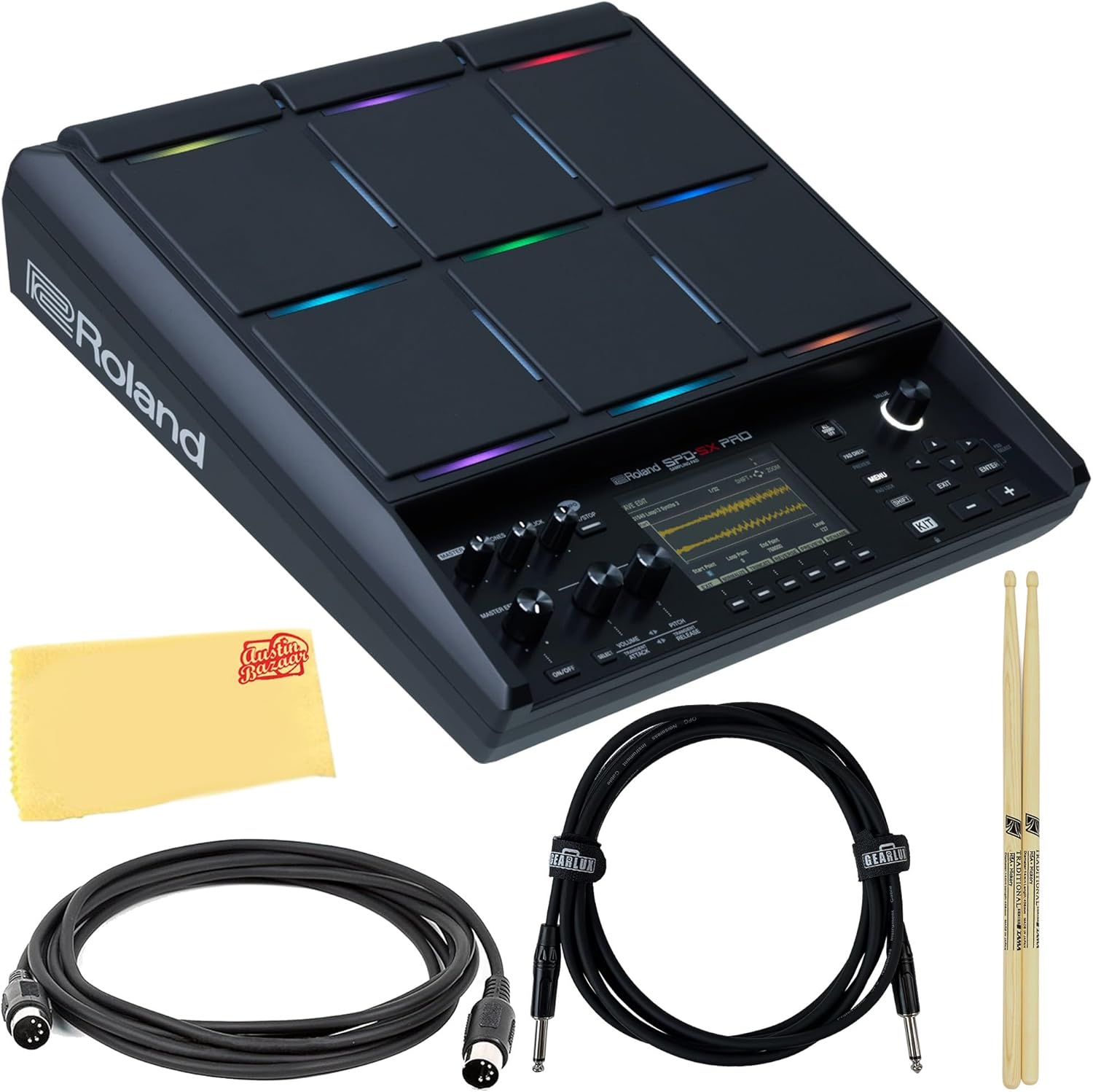 Roland SPD-SX PRO Sampling Pad Bundle with Essential Accessories