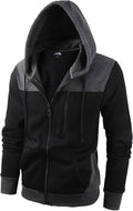 Stylish Full Zip Hoodie for Men Made from Warm Fleece Material