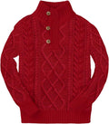 Kingdenergy Kids Sweaters Boys Turtleneck Cable Knit Pullover
