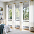 Linen Curtains 50W x 90L Inch Off White for Living Room Decor
