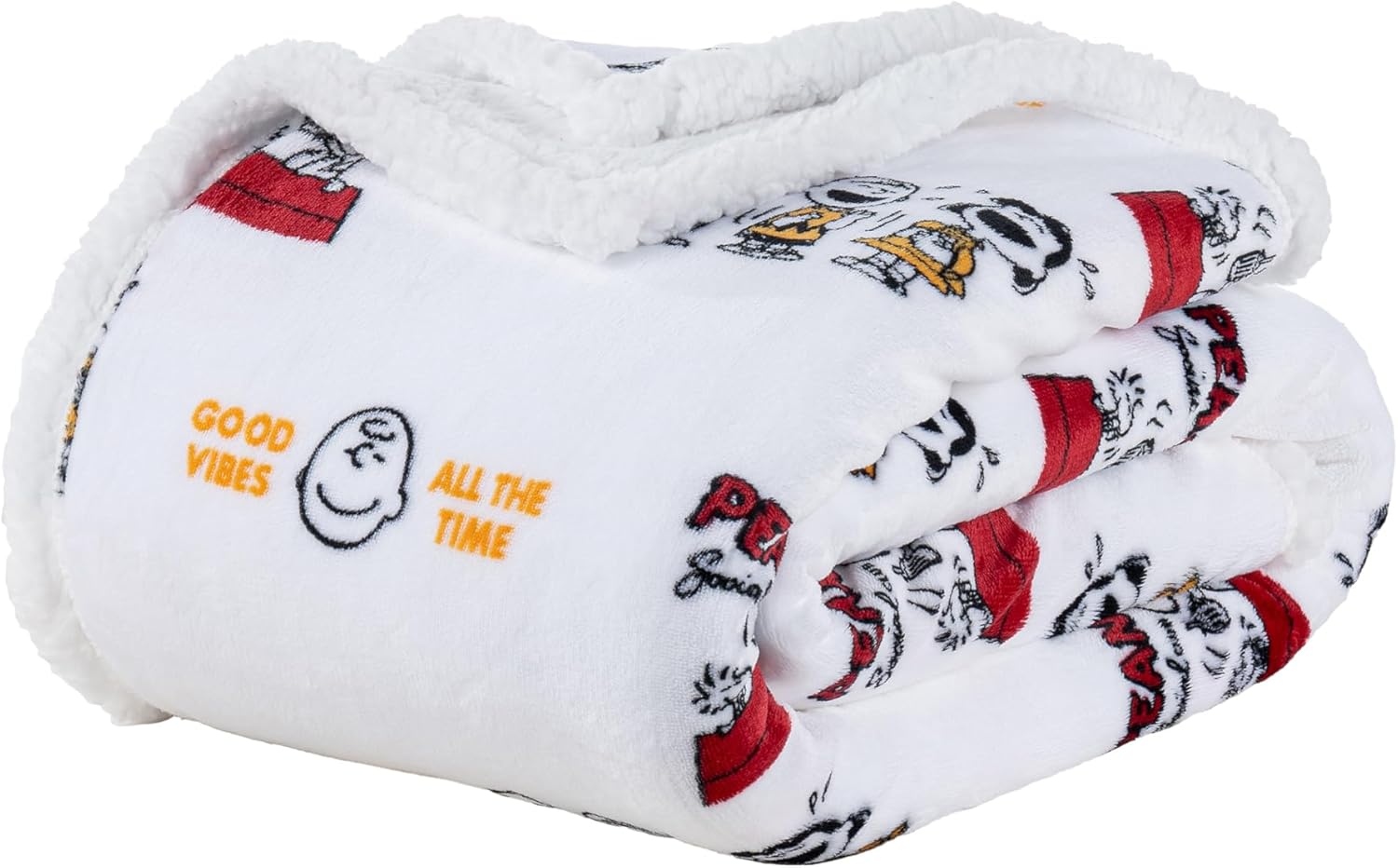 Peanuts Sherpa Throw Blanket for Cozy Winter Nights and Travel
