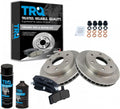 TRQ Front Brake Pad & Rotor Kit Ceramic Compatible Vehicles - Reliable
