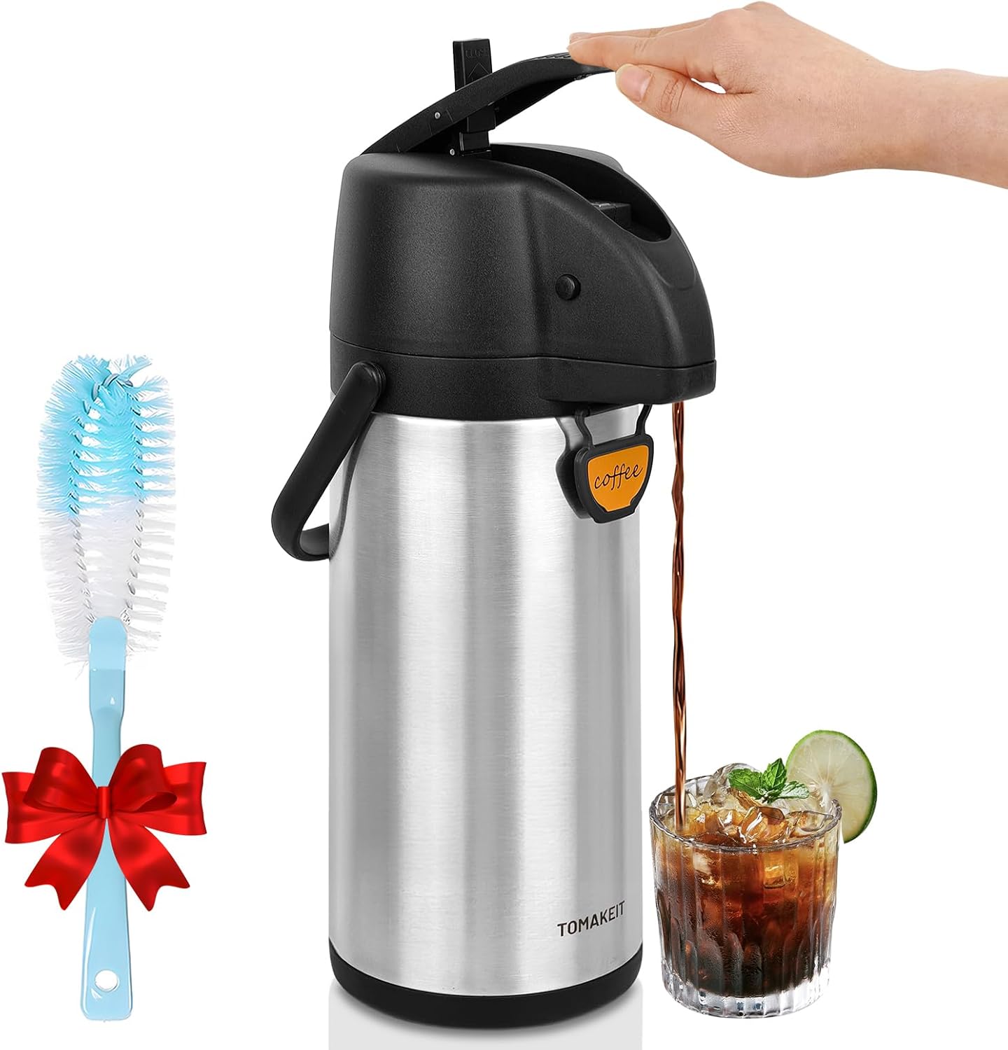Airpot Coffee Dispenser Thermal 3L Insulated Stainless Steel