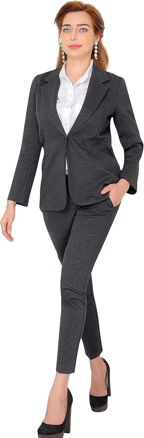 Marycrafts Women's Business Blazer Pant Suit Set for Work Review