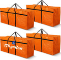 4 Pcs Large Moving Bags with Zipper and Handles for Storage