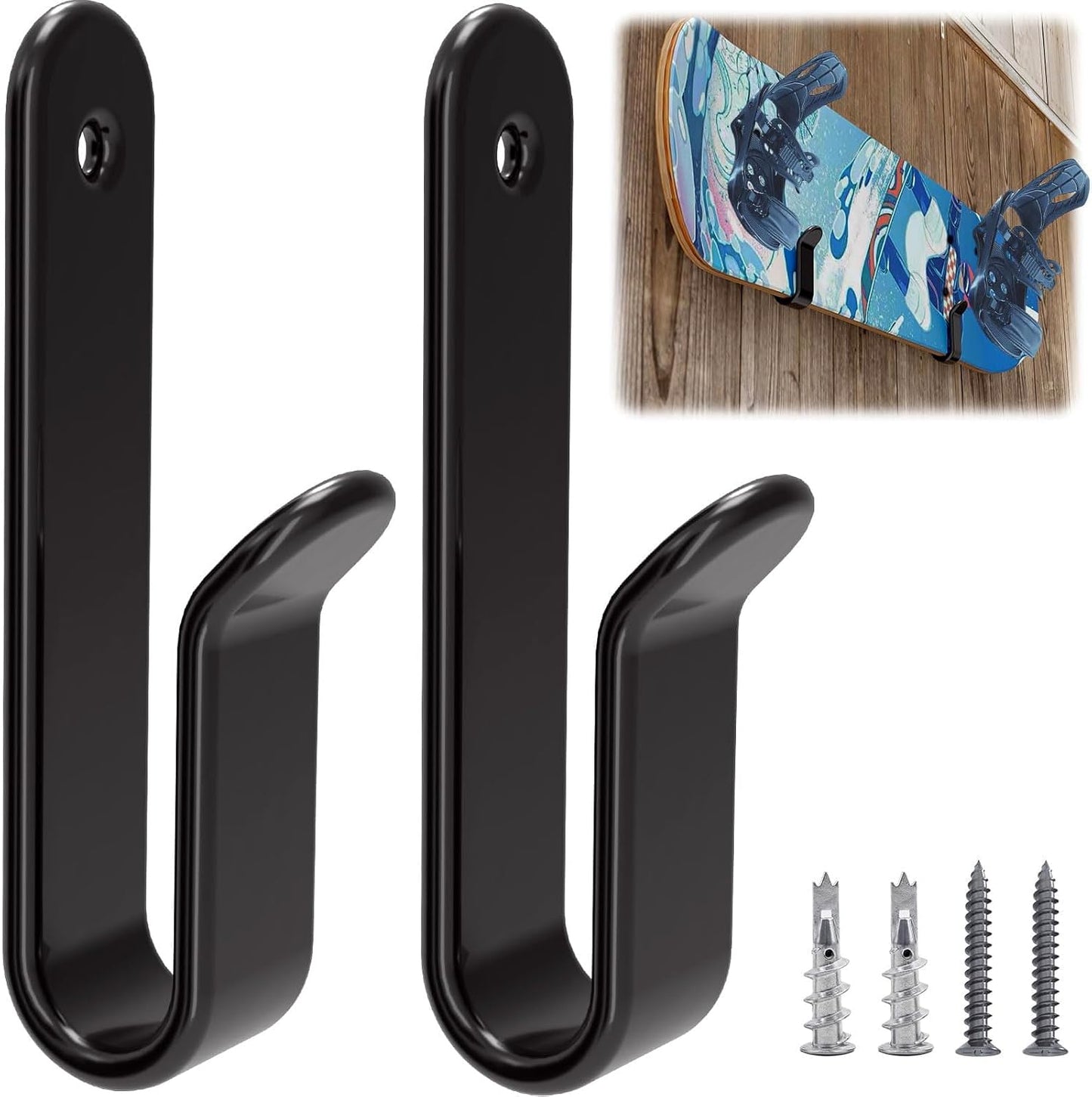 Space-Saving Snowboard Wall Mount - HHUXIUE