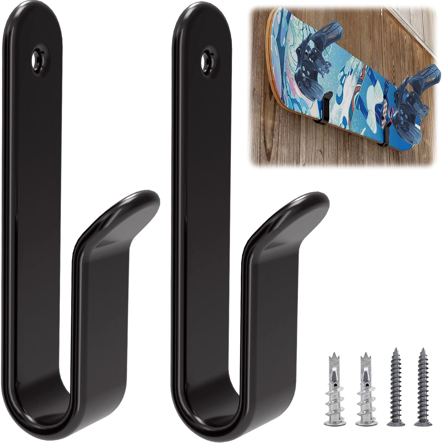 Space-Saving Snowboard Wall Mount - HHUXIUE
