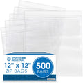 Spartan Industrial 12 x 12 Reclosable Zip Plastic Bags - 500 Count