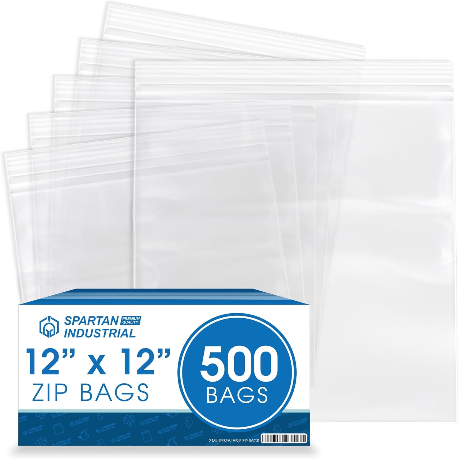 12 X 12 Clear Reclosable Zip Plastic Poly Bags for Storage