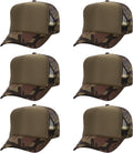 OTTO Polyester Foam Front 5 Panel Trucker Hats - Customizable Bulk