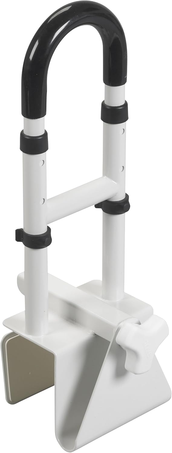 Drive Medical Adjustable Bathtub Grab Bar for Safety and Support