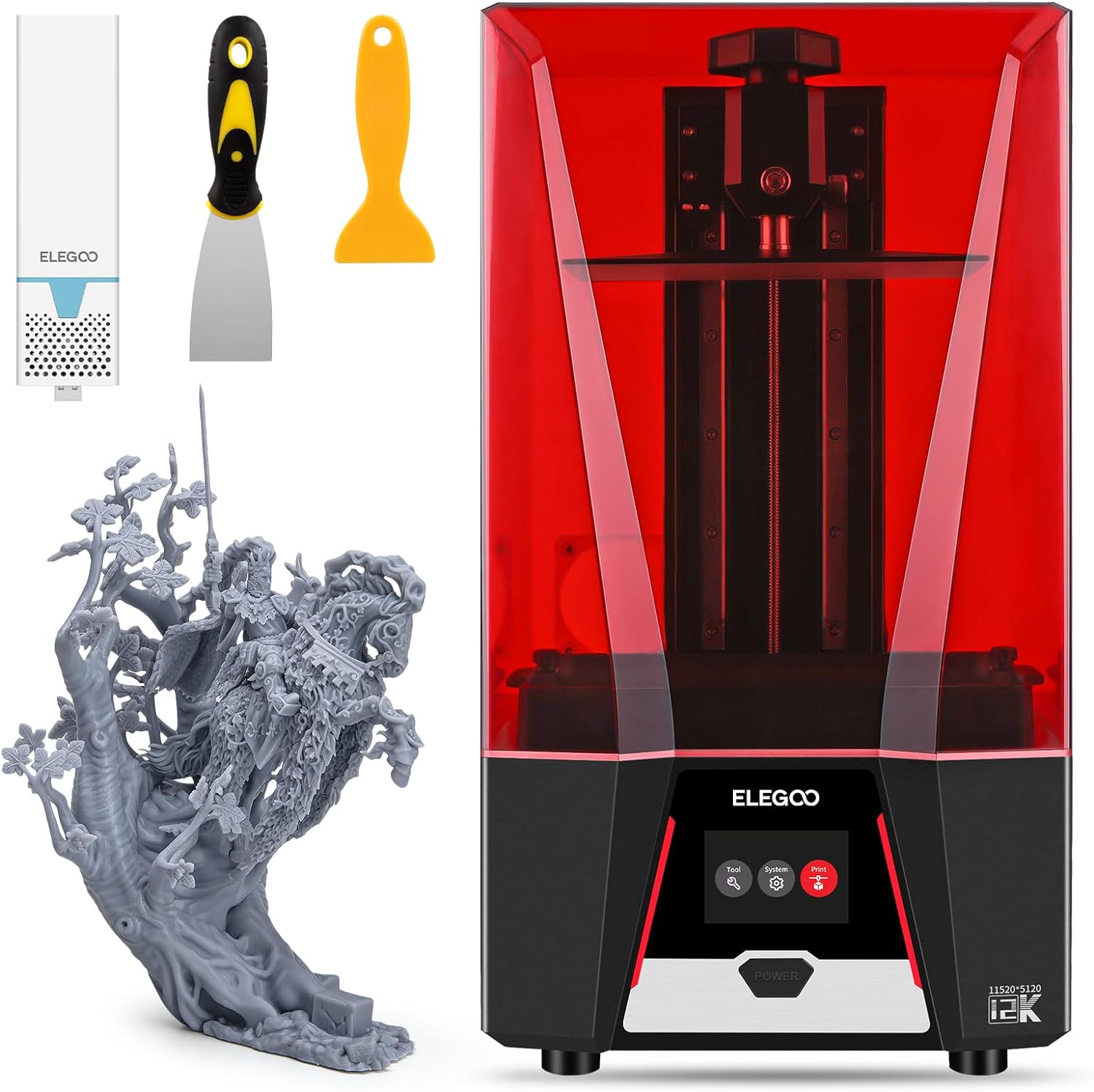 ELEGOO Saturn 3 12K MSLA 3D Printer with 10in LCD Screen