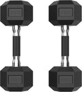 PAPABABE HEX Dumbbell Set 2.5-125lb - Durable Rubber Hex Weights