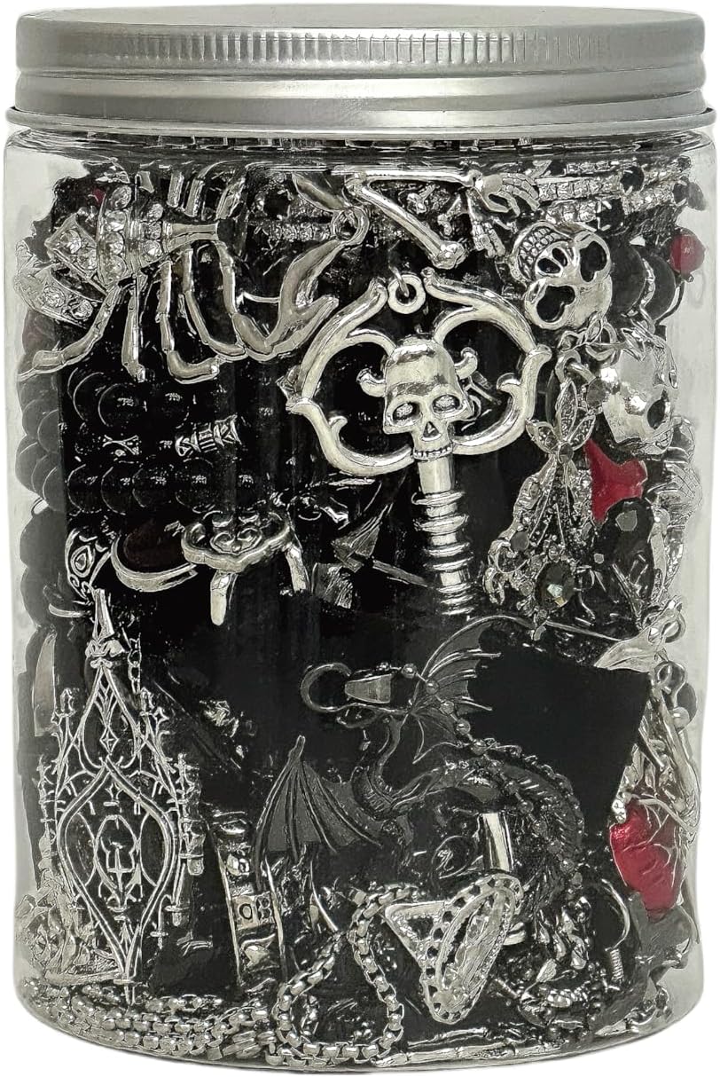 Mystery Jewelry Jar with 45-50 Gothic Pieces for Women