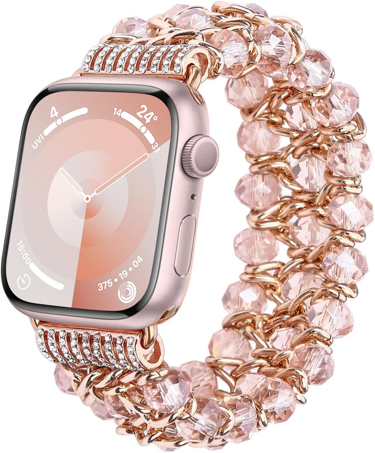 Fohuas Glitter Beaded Bracelet for Apple Watch - Stylish & Versatile!