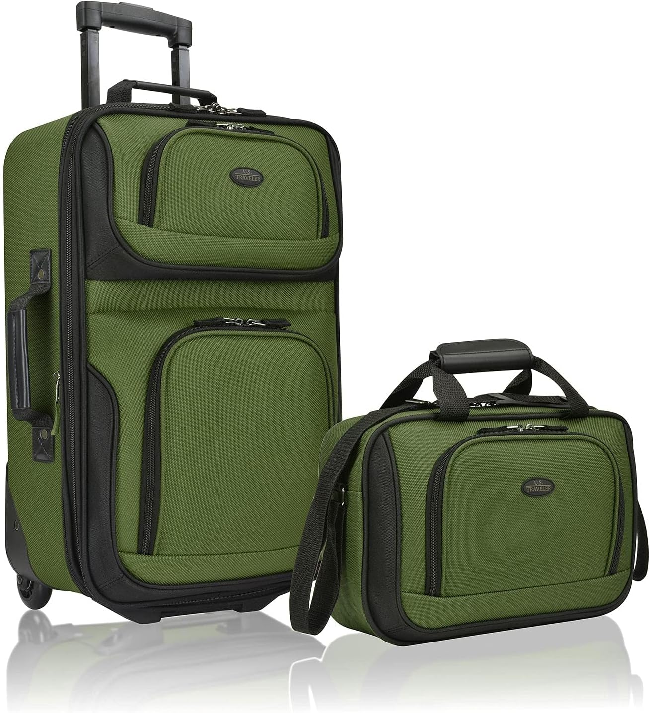 U.S. Traveler Rio Lightweight Softside Rolling Carry-on Suitcase