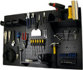 Wall Control 4 ft Metal Pegboard with Black Toolboard and Accessories