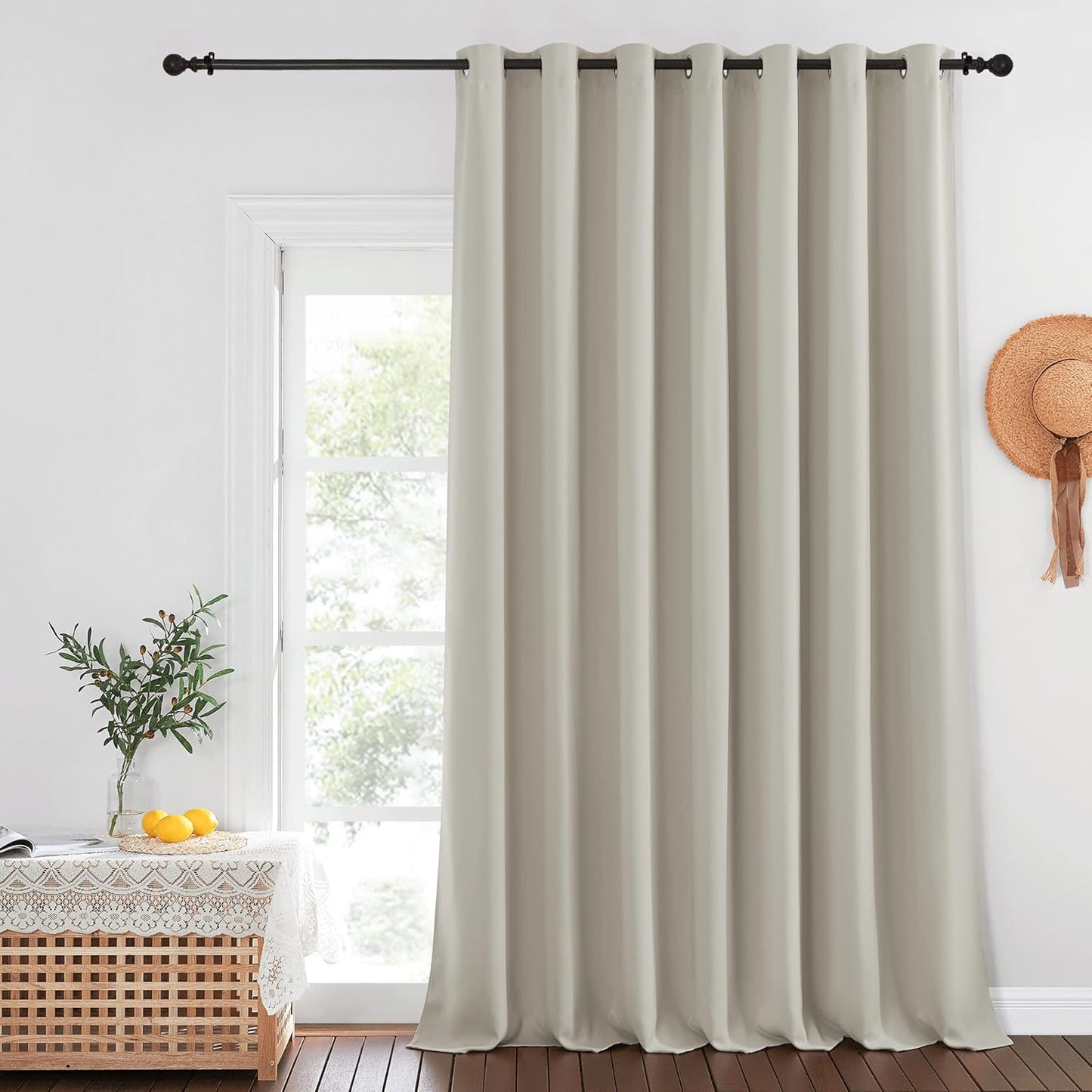 NICETOWN Extra Wide Thermal Insulated Sliding Door Curtains