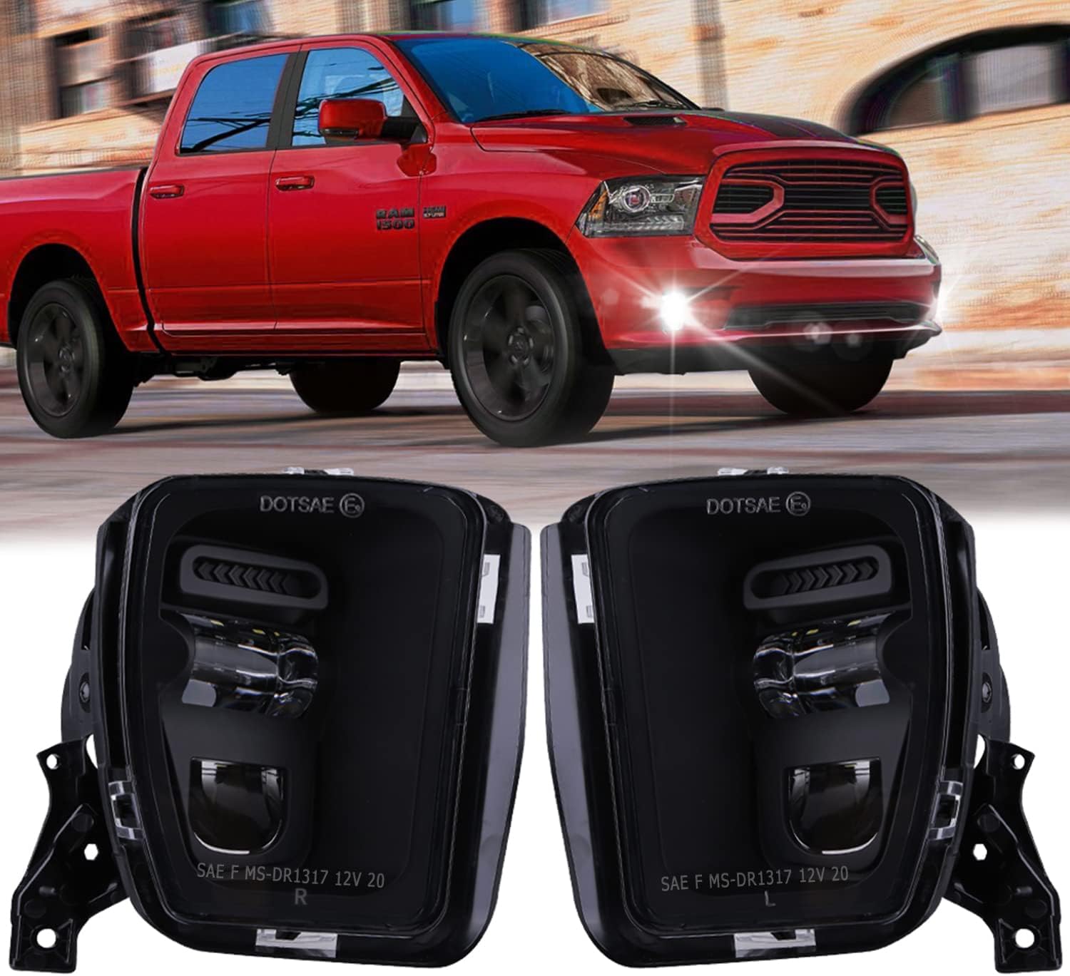 Z-OFFROAD LED Fog Lights for Dodge Ram 1500 2013-2018 Models
