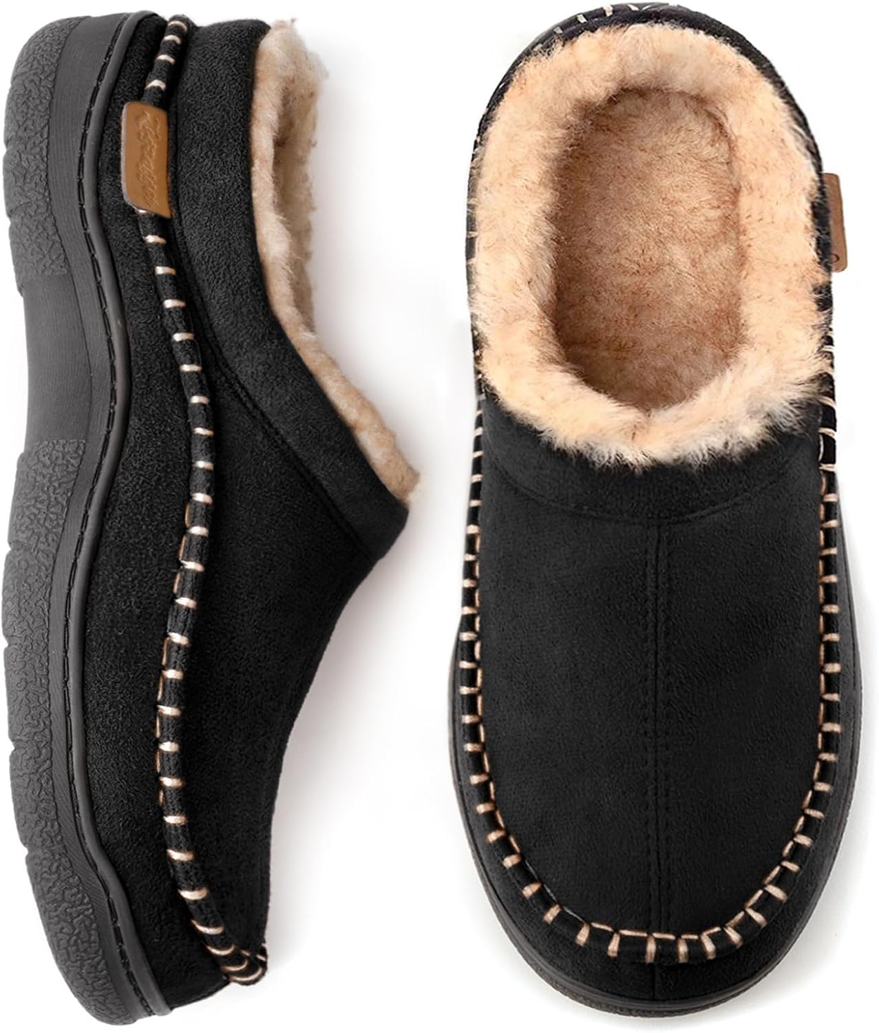 Zigzagger Men's Slip On Moccasin Slippers for All Seasons