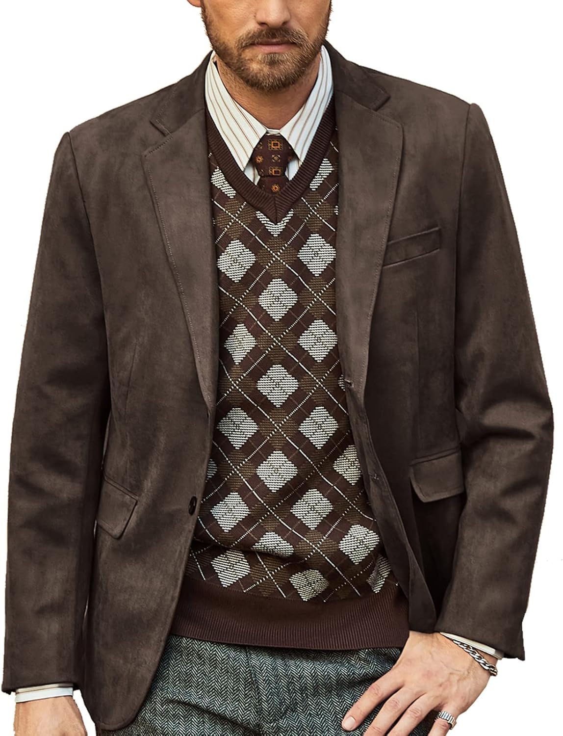Stylish Faux Leather Blazer Jacket for Men by PJ PAUL JONES
