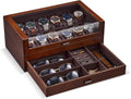 ProCase Wooden Watch Box for Men - 12 Slot Walnut Display