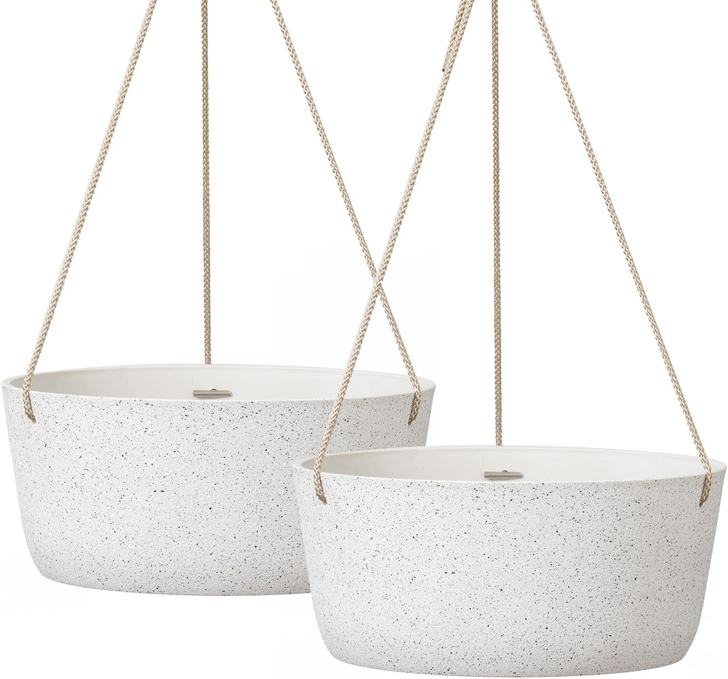 Large Hanging Planters for Chic Outdoor Decor - Set of 2
