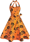 Vintage Polka Audrey Dress 1950s Halter Retro Cocktail