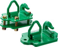 3/8ft Tractor Bucket Hooks 15,000 lb Capacity Green 2 Pack - Bolt-On