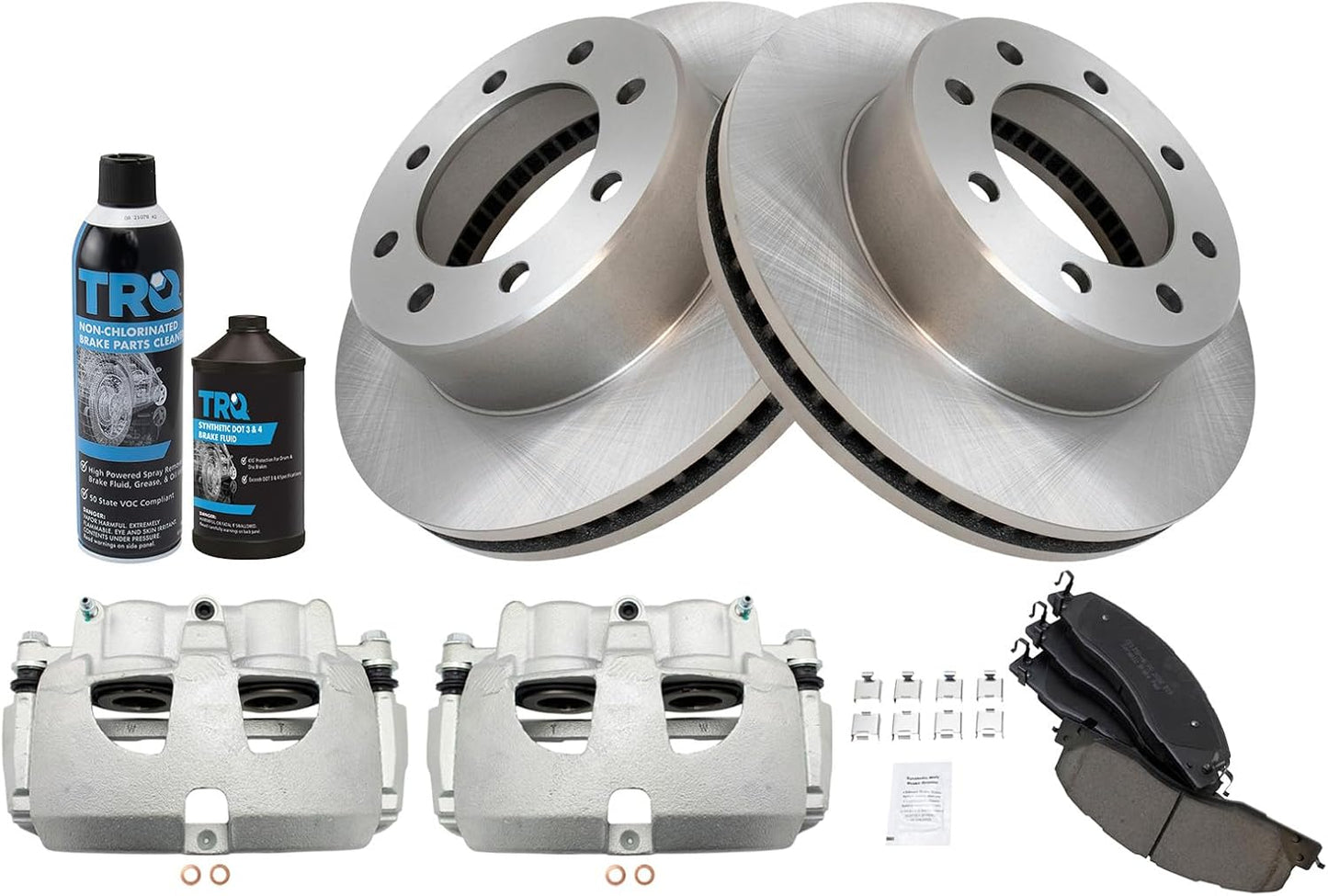 TRQ Front Brake Pad & Rotor Kit for Dodge Ram 2500 & 3500