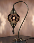 Turkish Moroccan Mosaic Table Lamp - Handcrafted Tiffany-Style Accent