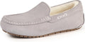 KIDMI Women's Genuine Suede Moccasin Slippers - Cozy Indoor/Outdoor