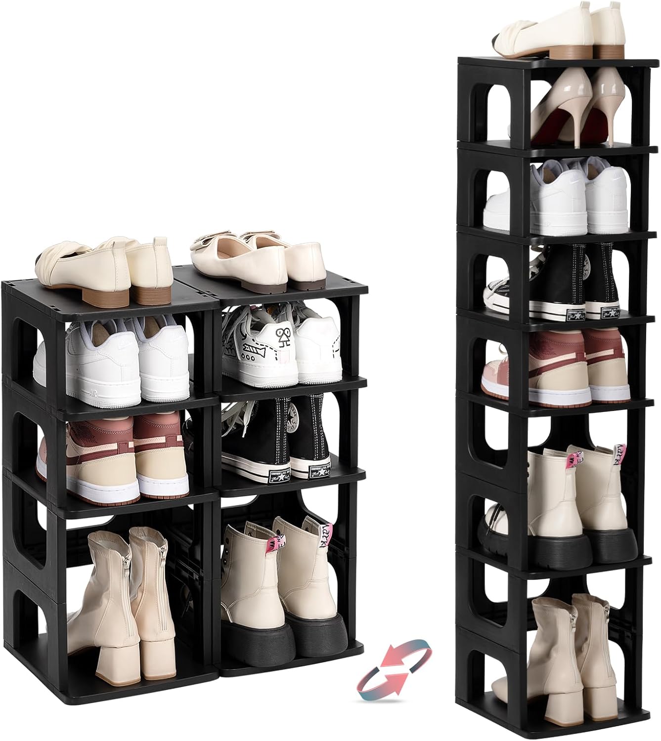 8-Tier Small Shoe Rack for Efficient Storage in Small Spaces