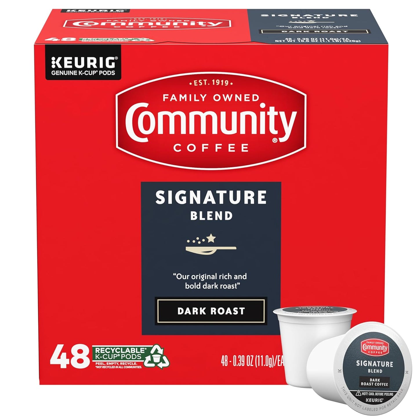 48-Count Dark Roast K-Cup Pods by Community Coffee